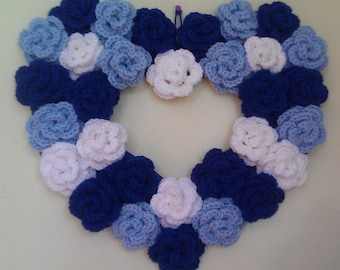 Winter Bloom Heart Wreath