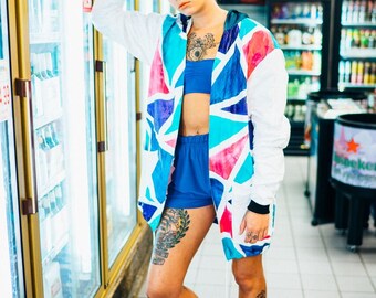SALE-Geometric Tyvek hoodie