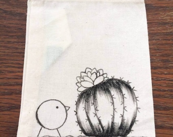 Pochette "le cactus et l'oiseau"