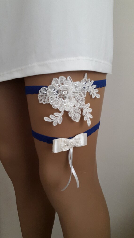 garter toss gartersblue ivory lace wedding garters