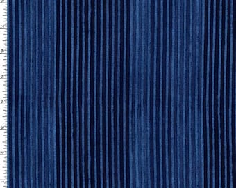 Sale- Michael Miller Laura Gunn Edges in Indigo Fabric 100% cotton fabric
