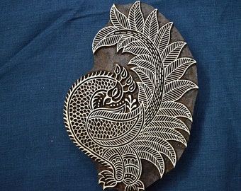 Peacock Stamp Blocks, Wooden Stamps, Block Printing Wooden Stamp, Hand Carved Indian Wood Block Textile Stamps, Textile Printing Block