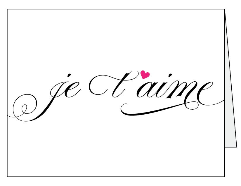 Je t'aime Card