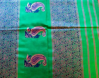 Thick Vintage Silk Sari Fabric, Silk Fabric