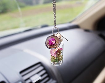 Boho Car Accessory - Mother's Day Gift - Rear View Car Mirror Charm - New Car Gift - Car Mirror Charm - Botanical Gift - Boho Mirror Charm