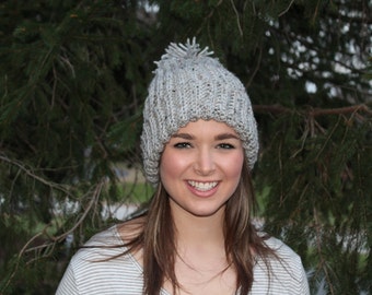 Pom Pom Beanie, Beanie, Crochet Beanie, Winter Hat, Beanie, Pom Pom Hat, Slouchy Hat
