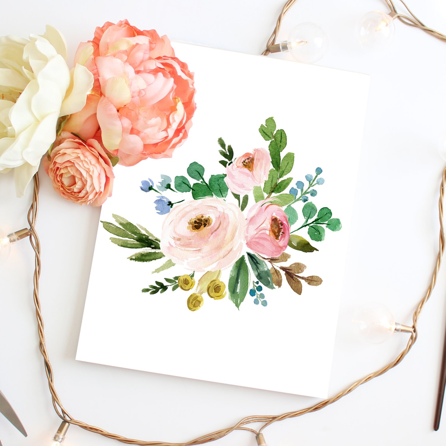 Printable Art Watercolor Flower Print Watercolor Floral Art