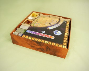 Terraforming Mars board game, wood insert, organizer.