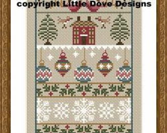Merry Christmas Cross Stitch Sampler FULL KIT