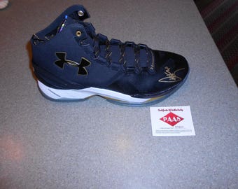 STEPHEN CURRY SIGNED golden state warriors sneaker/p.a.a.s