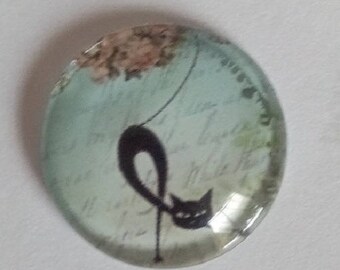 Black Cat, green, 18mm