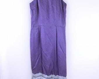Comme des Garcons polka dots purple camisole ruffle slip dress