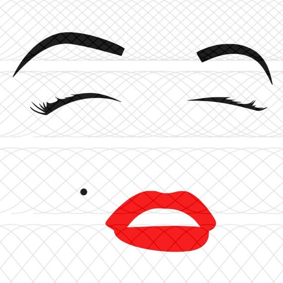 Marilyn Monroe Face SVGPNGSTUDIO3 Cut Files for Silhouette