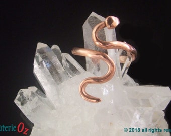 Snake ring, Serpent ring, adjustable therapeutic copper snake ring Handmade by BijouterieOz.