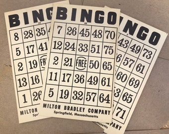 Vintage Bingo Playing Cards