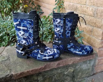 Black Combat boot size 8