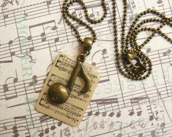 Pendant brass sheet music and notes