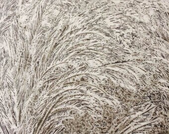 Hoffman Silver Feather Metallic Fabric