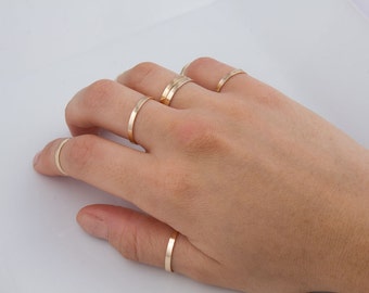 2.25mm wide Gold Filled Band Ring, 14K Gold Filled Rings, Skinny Wide Band Gold Ring, Sizes from 2 to 10, SR264