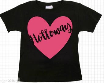 custom name - heart shirt