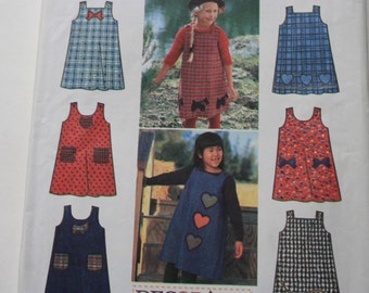 UNCUT Simplicity 9734 - Girls Jumper - 1990's Fashion