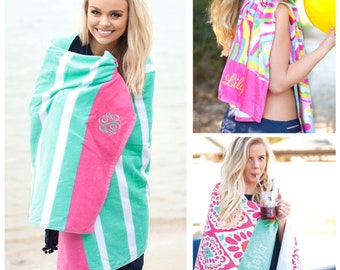 Monogram Beach Towel, Personalized Beach Towel, Beach Towel, Monogram Pool Towel, Personalized Pool Towel, Pool Towel, Custom Beach Towel
