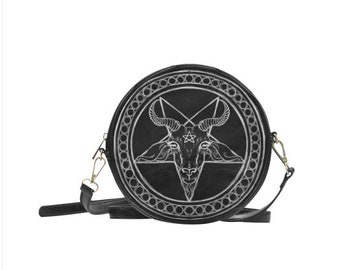 Baphomet Goat Round Sling Bag