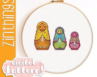 Cross Stitch: Muertos Babushkas