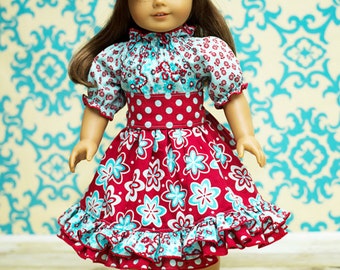 Demi's Ruffled Peasant Dress PDF Pattern Doll Sizes