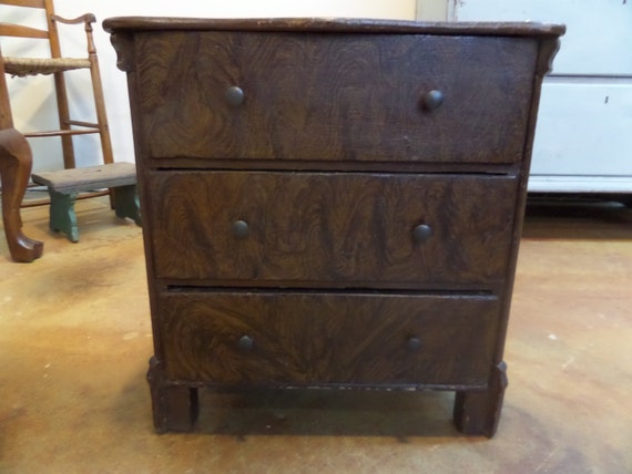 Items similar to Antique Furniture: Child's Dresser / Miniature Chest ...