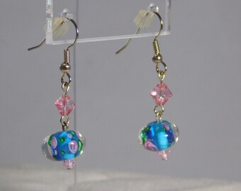 Flower Earrings Pink
