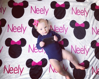SALE! Baby Girl Blanket Personalize Baby Blanket Monogram Baby Blanket Name Blanket Swaddle Receiving Blanket Baby Shower Gift
