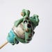 RESERVED for Melody - Lampwork Gecko Pendant Bead - Destash