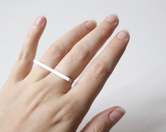 Double Finger Ring in Silver - sterling silver two finger ring - sterling silver double finger ring - comfortable double finger ring