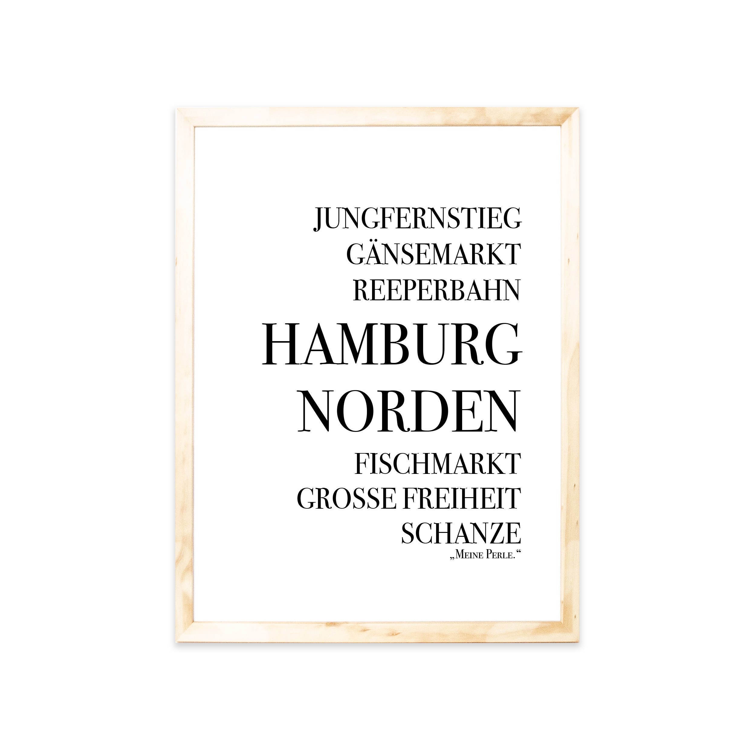 Poster Print Hamburg Nordic Spruch Zitat Sprüche Quote