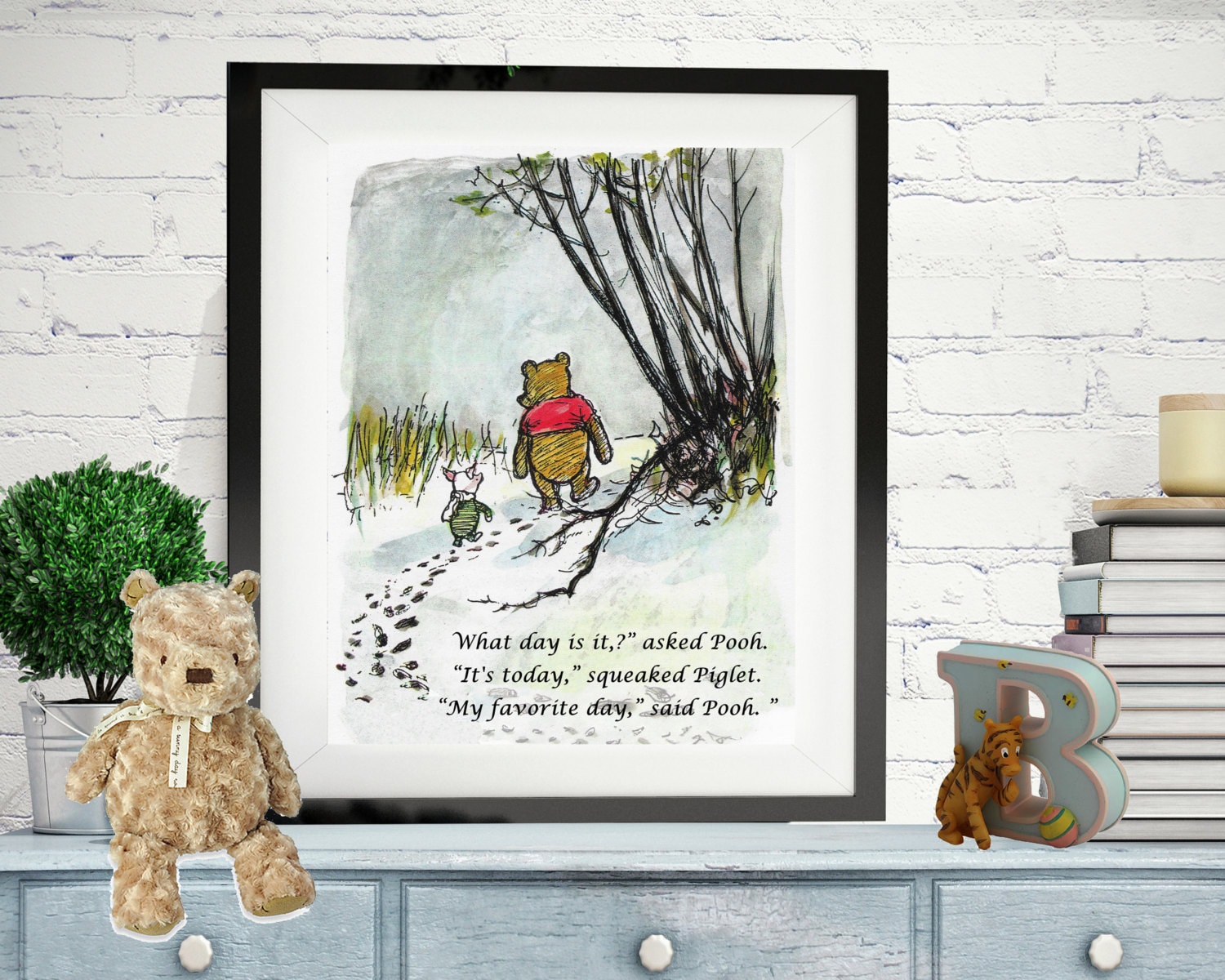Winnie the Pooh Quotes Pooh Prints What day is it asked