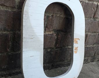 O - a 15" tall wooden letter
