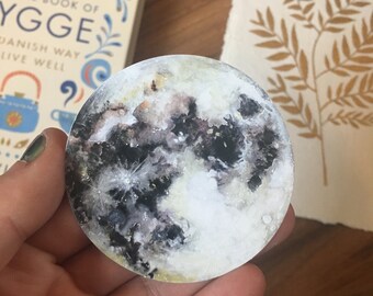 Watercolour Moon Paper Sticker