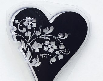 New for Scrapbooking Rubber Stamping & Handmade Cards one Clear Acrylic Stamp -- Heart #38