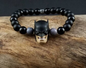 Custom Batman Beaded Bracelet