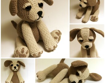 Crochet Pattern - Sammy the Puppy Dog, Crochet dog, crochet Animal, Crochet Puppy, Amigurumi Puppy Pattern, Stuffed dog, Softie
