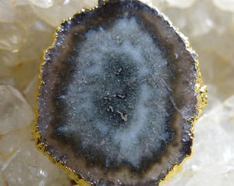Amethyst Stalactite | 18k Gold Electroplated Pendant | 28x21mm Excluding Bail