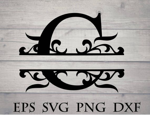 Download Split initial svg / split letter C monogram svg - split ...