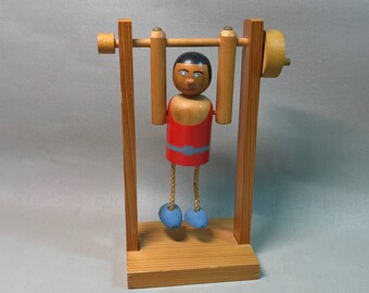 Wood Swinging Gymnast Toy Made in East Germany