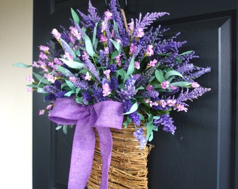 spring wreaths summer wreaths for front door wreaths lavender purple wreaths decorations rustic barn luxury closing gifts for realtors