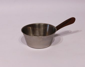 Small jug in stainless steel, teak, danish design 1960s
