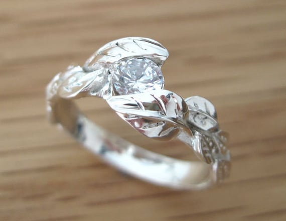  Leaf  Diamond Engagement  Ring  Engagement  Leaf  Ring  Leaves 