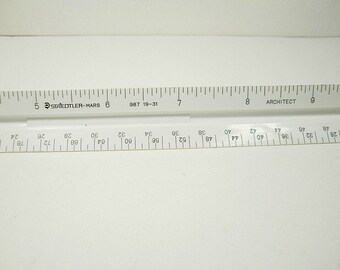 Vintage Staedtler-Mars Three Sided Architect Ruler Made In Japan