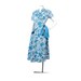 Vintage 50s Dress - 50s Day Dress - 50s Wraparound Dress - 50s Cotton Dress - Rockabilly - Blue Gray - 50s Cotton Day Dress - Swirl - M L