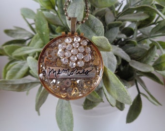 Vintage Upcycled Re-purposed Necklace Pendant